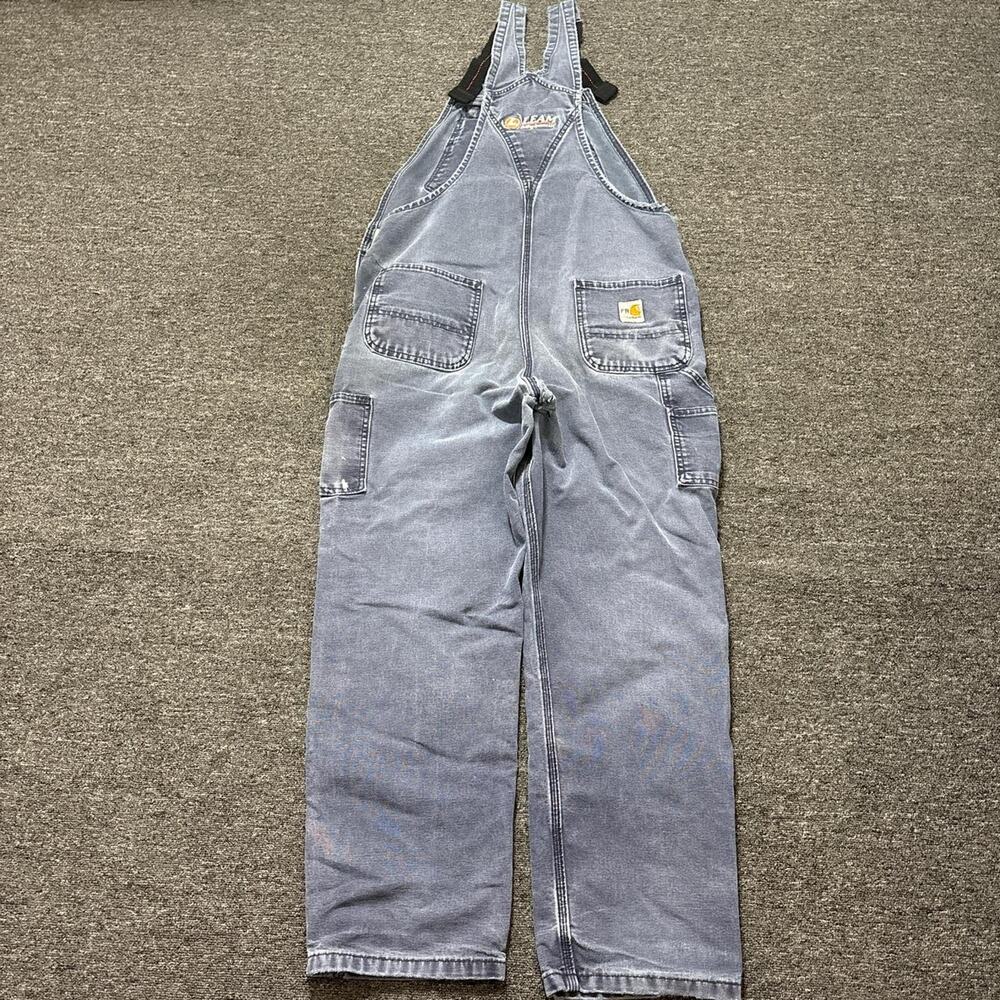 Carhartt blue double knee overalls - Picture 2 of 8